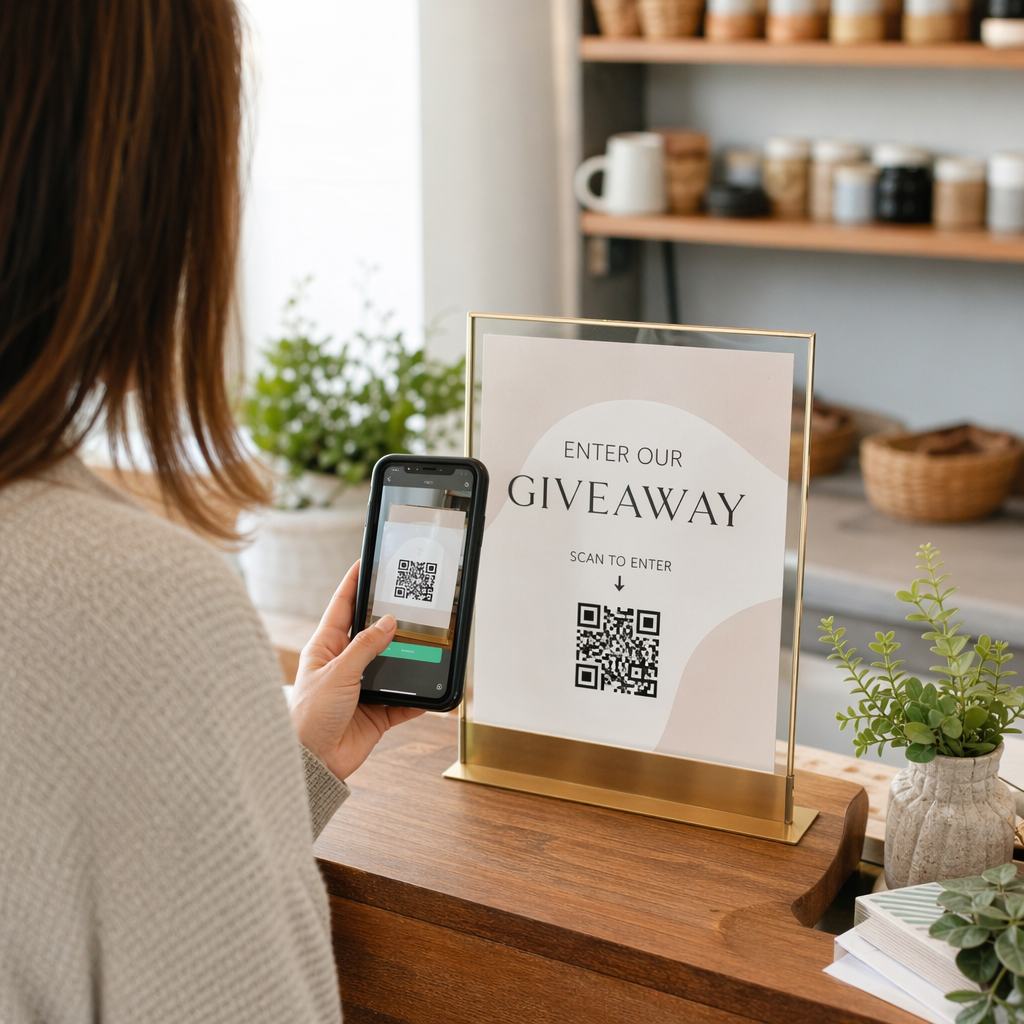 고객이 추첨 QR 스캔