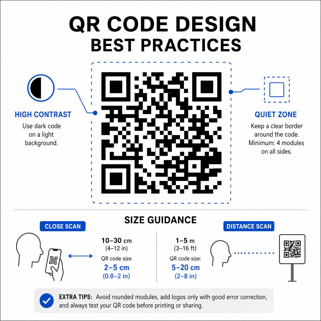 แนวทางปฏิบัติที่ดีที่สุดในการออกแบบ QR