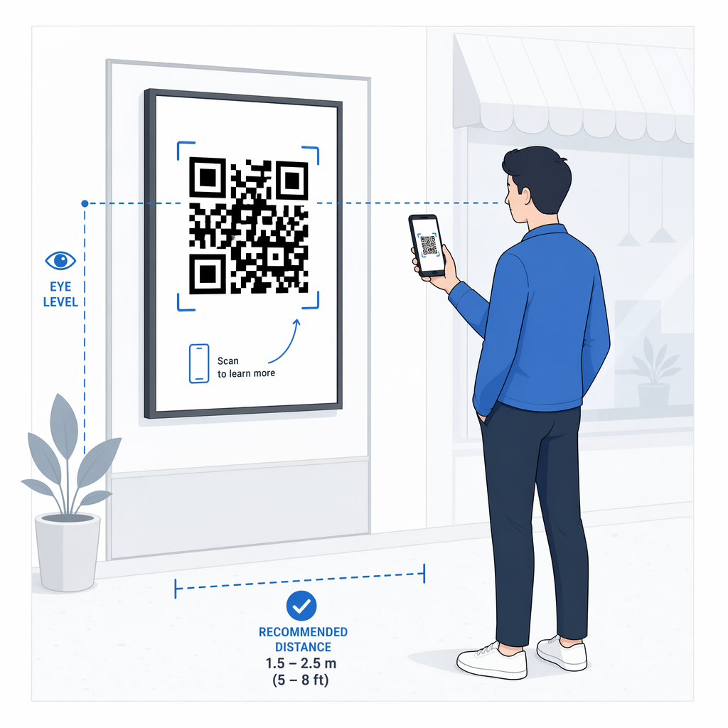 การจัดวางรหัส QR ที่เหมาะสม