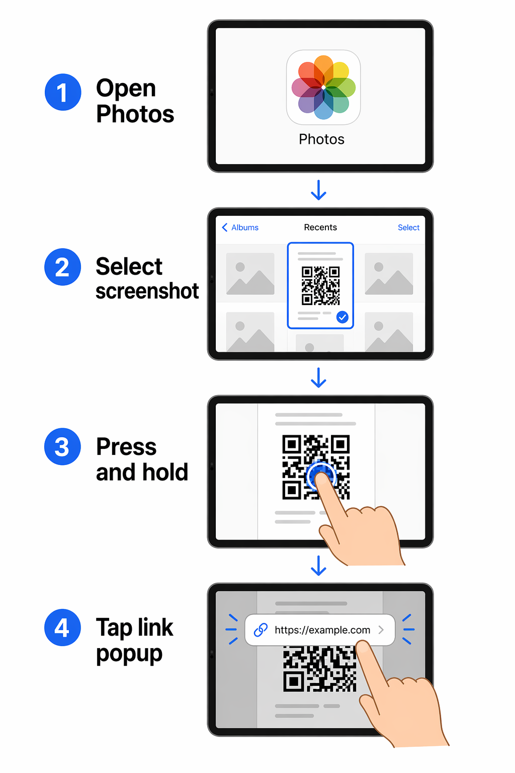 Saved image scan steps