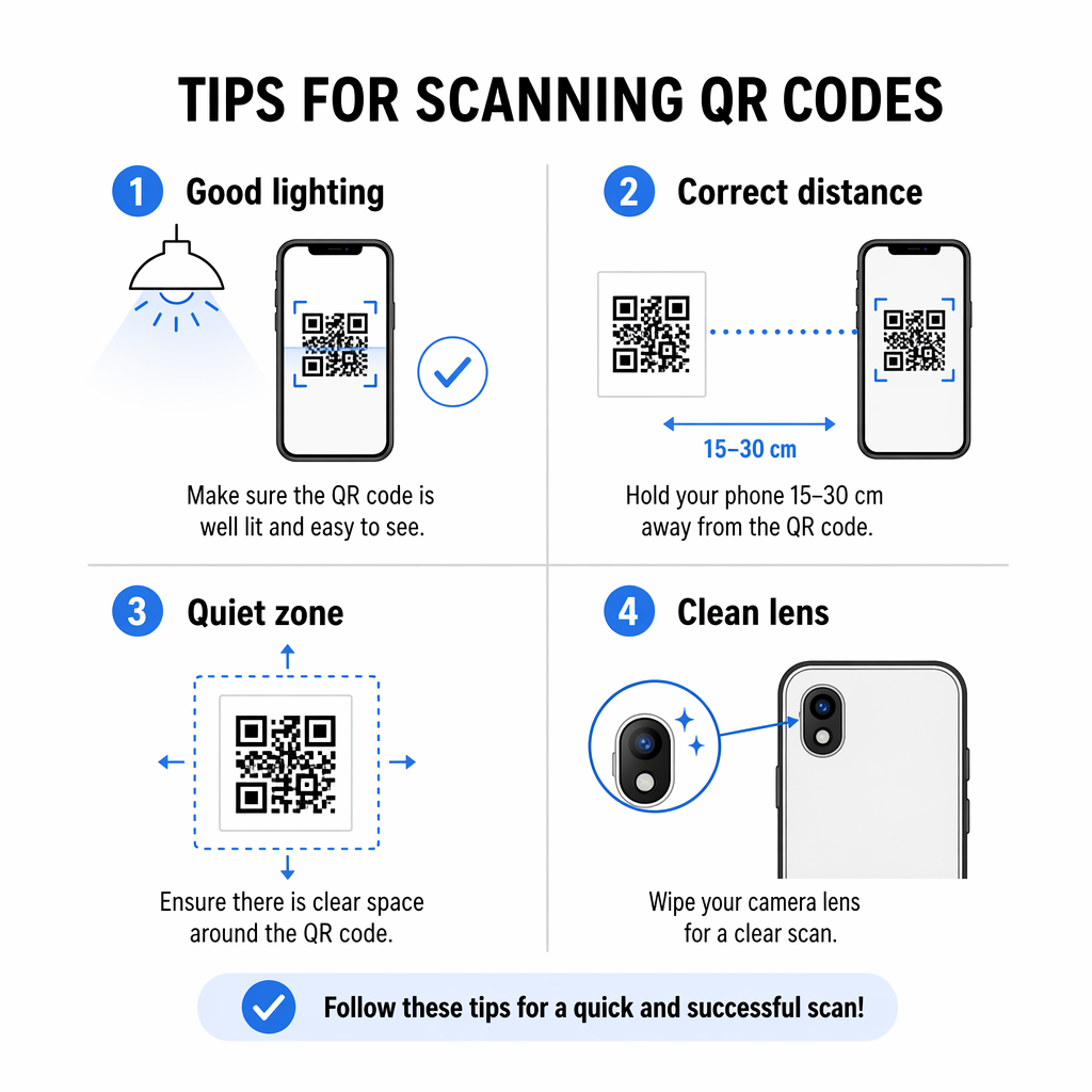 QR scanning troubleshooting