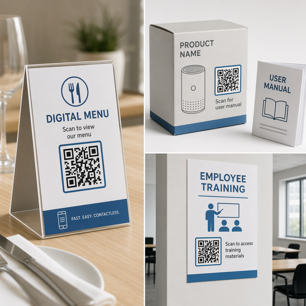 Asiakirjan QR-koodin käyttötapaukset