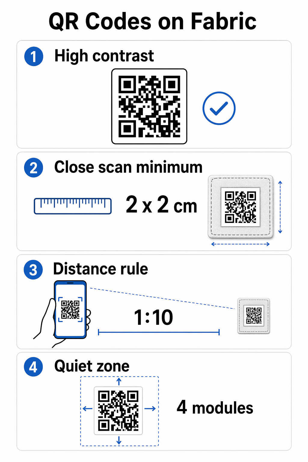 دليل مسح ملابس QR