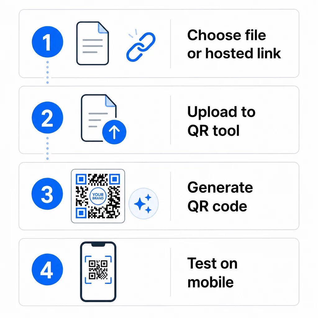 خطوات رمز QR للملف