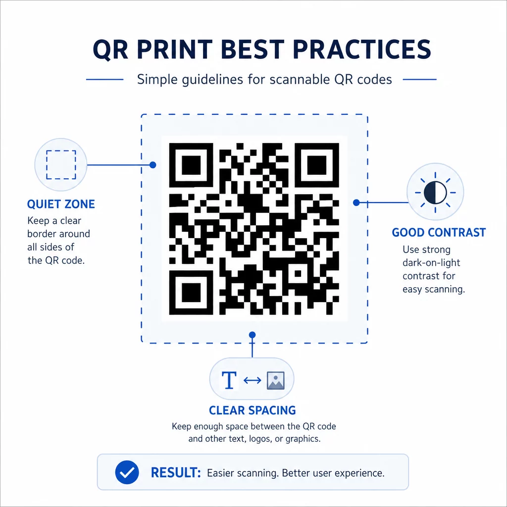 أفضل ممارسات طباعة QR