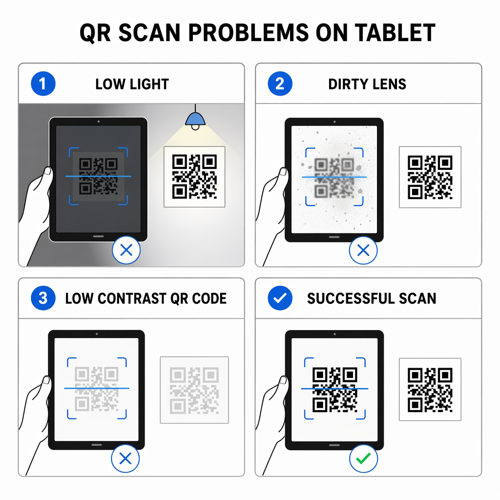 QR scan troubleshooting