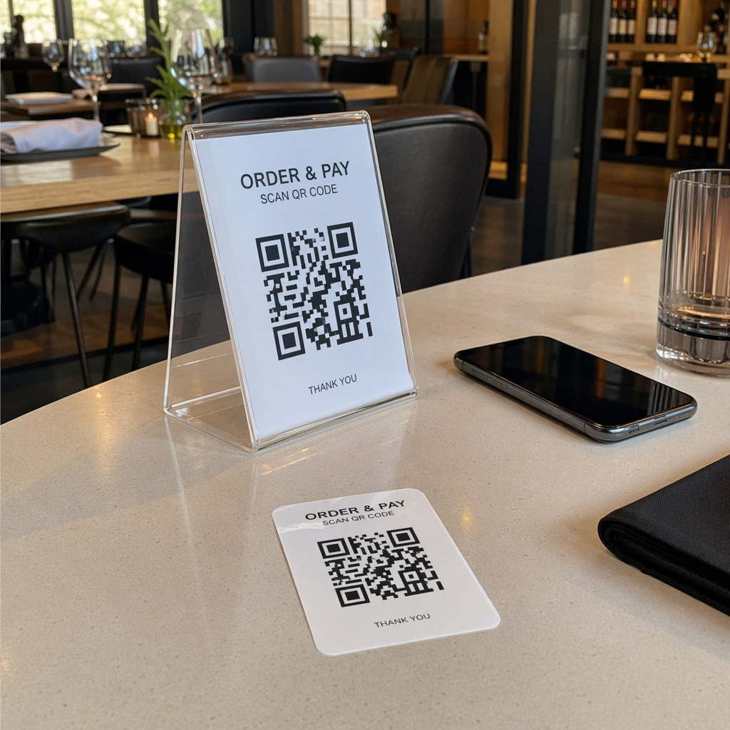 Durable QR table displays