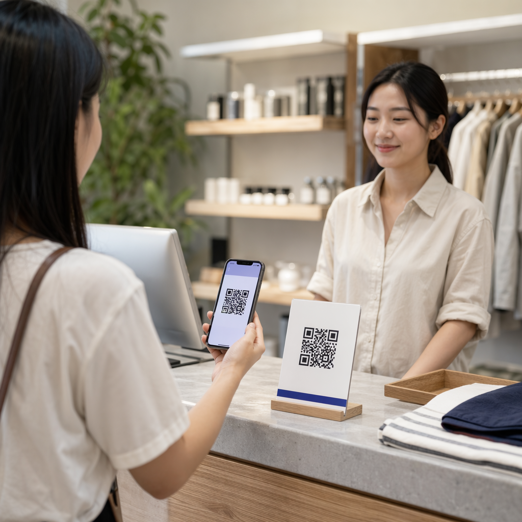 Kunde scanner betalings-QR
