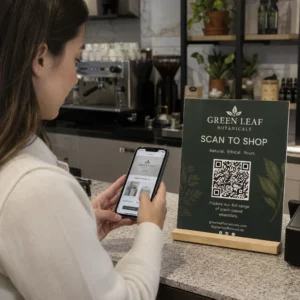 Kupac skenira QR kod
