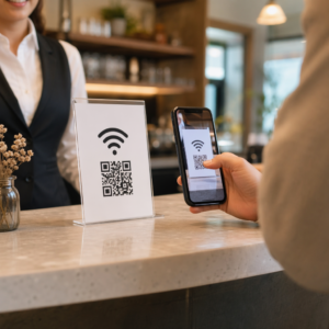 Skeniranje Wi-Fi QR koda od strane gostiju