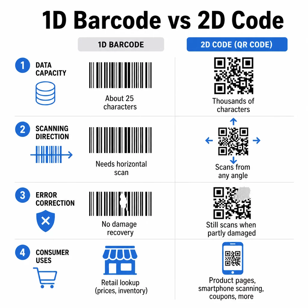 Barcode vs QR