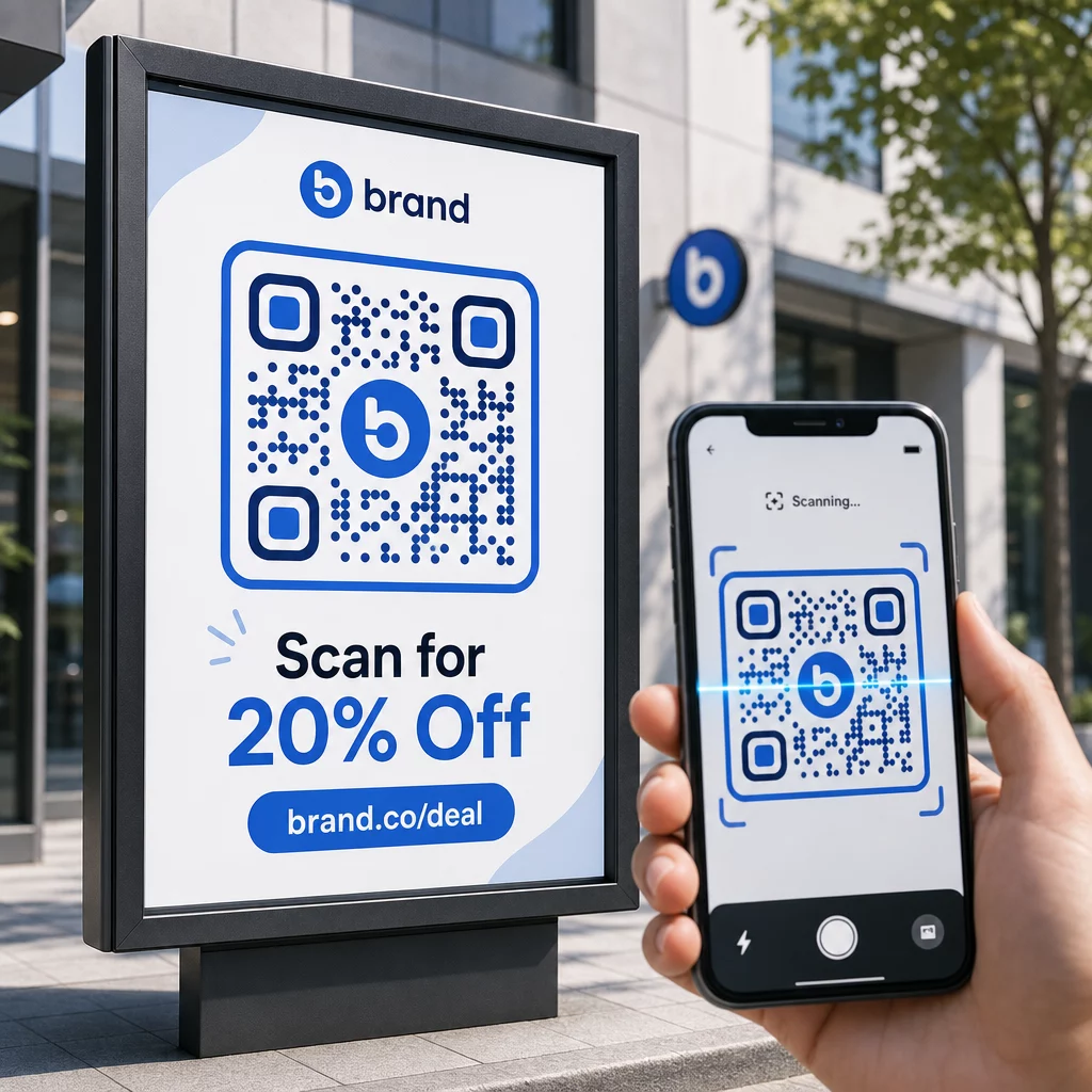 Clear QR code CTA