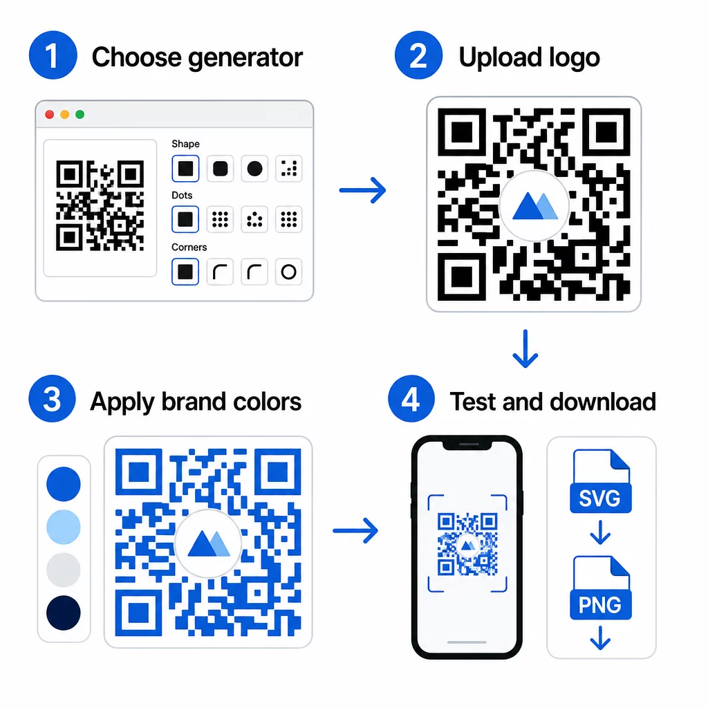 Branded QR workflow