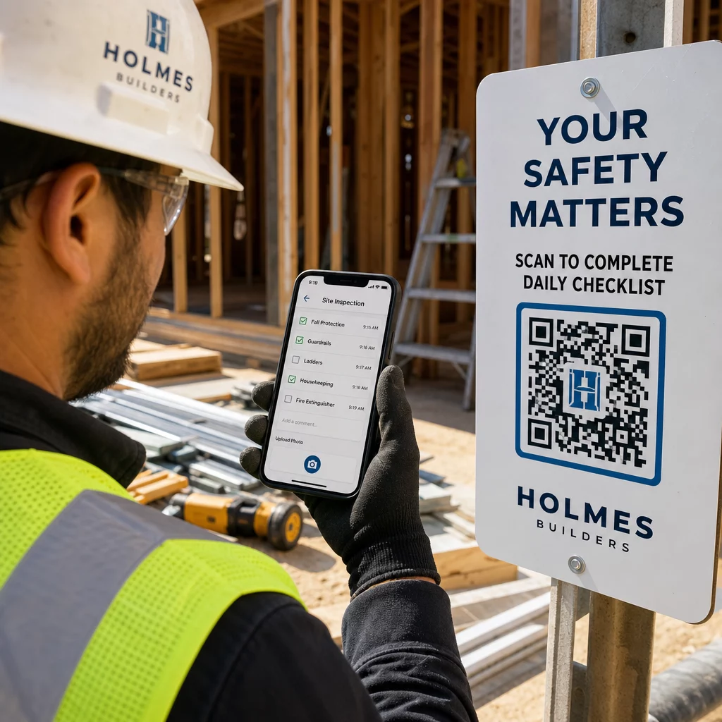 Scanning jobsite task code