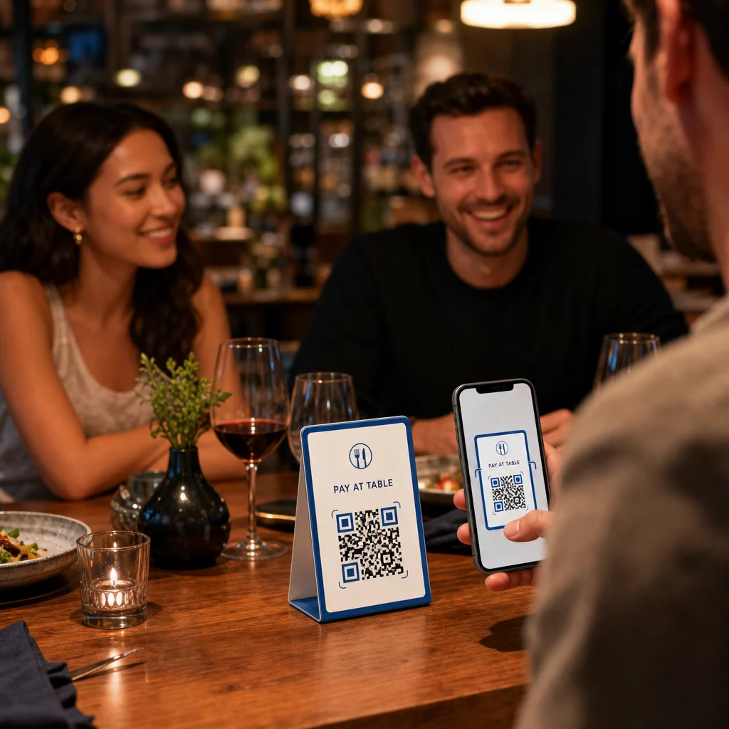 Diners paying by QR