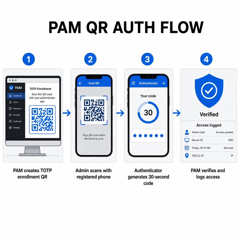 PAM QR auth flow