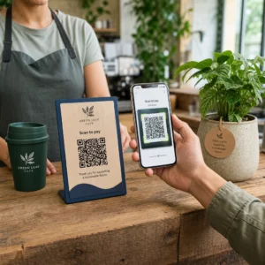 Green QR checkout