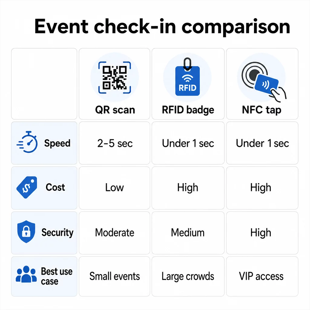 Check-in technology comparison
