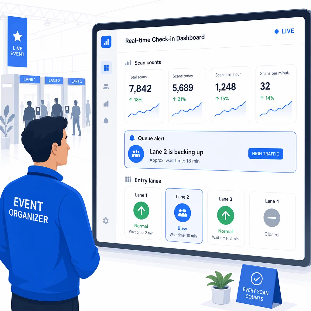 Real-time check-in dashboard