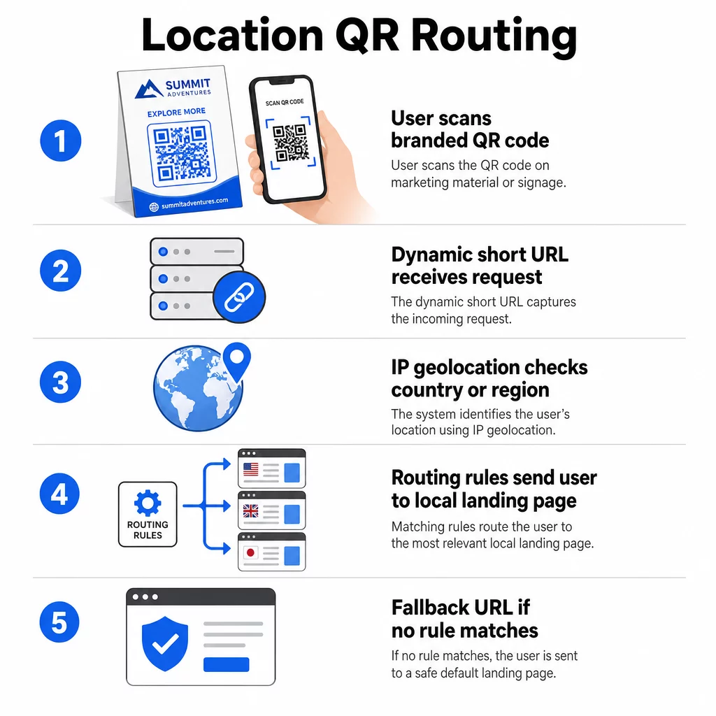 QR location routing