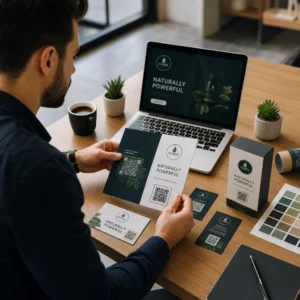 Branded QR code materials