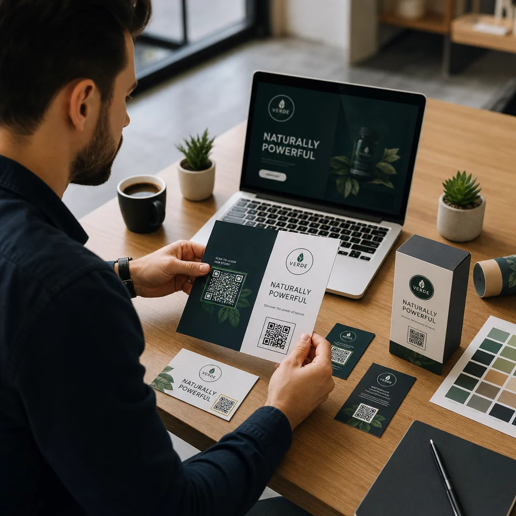 Branded QR code materials
