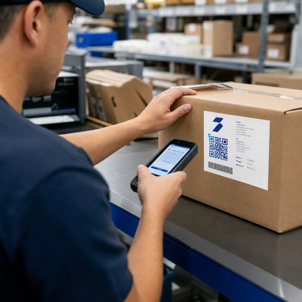 Scanning package QR