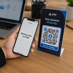 Scanning text QR code