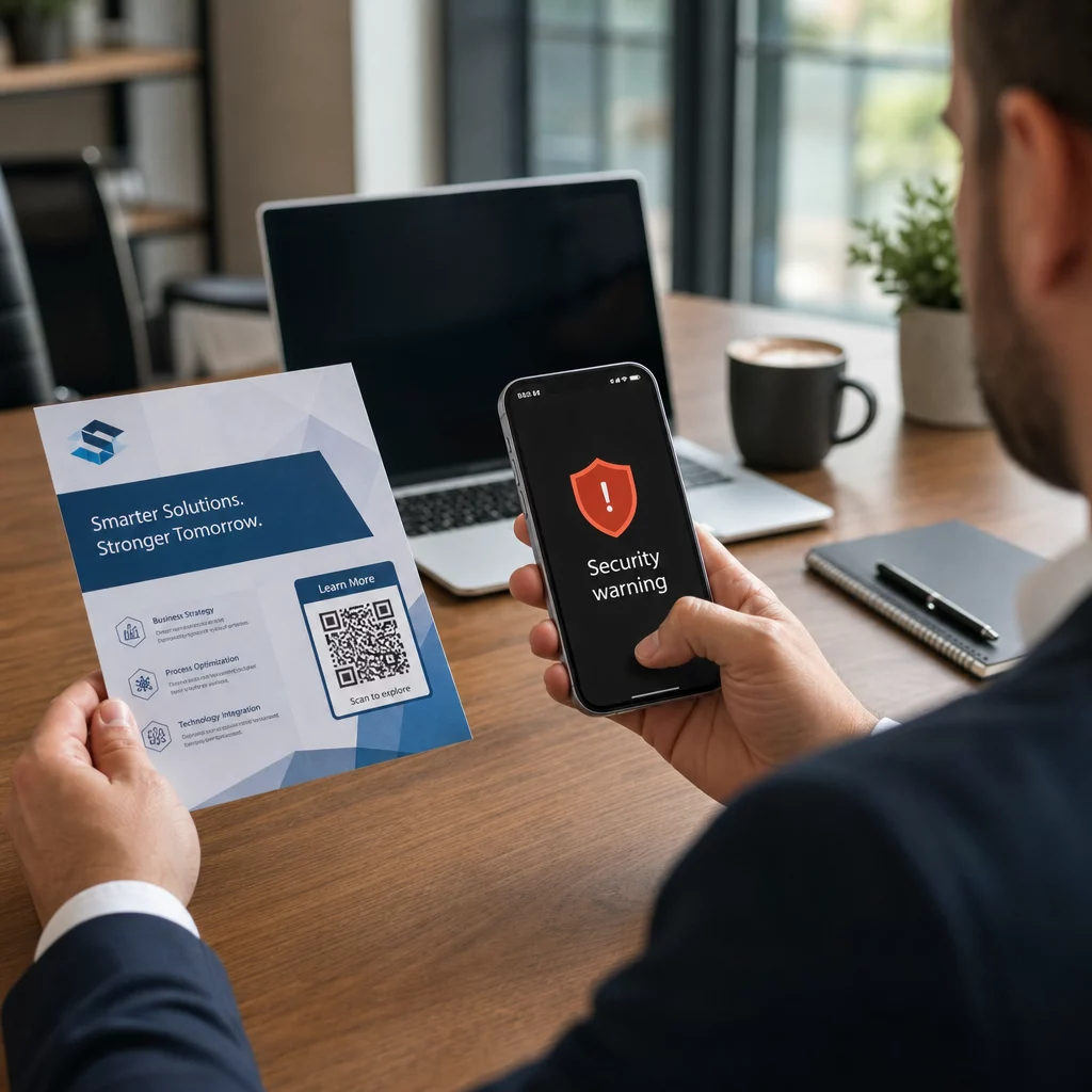 QR phishing warning