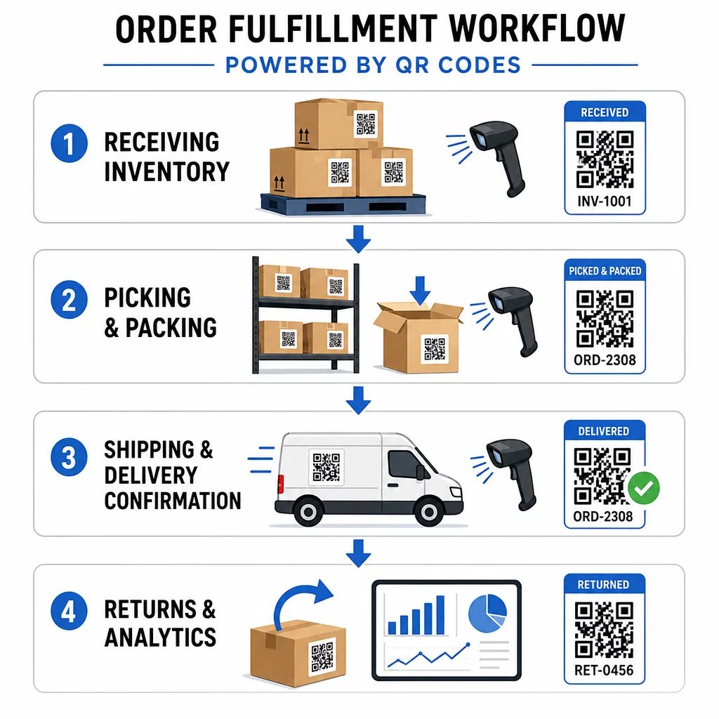 QR fulfillment workflow