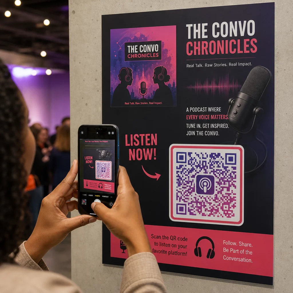 Scanning podcast poster