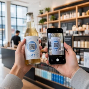 QR code beverage label