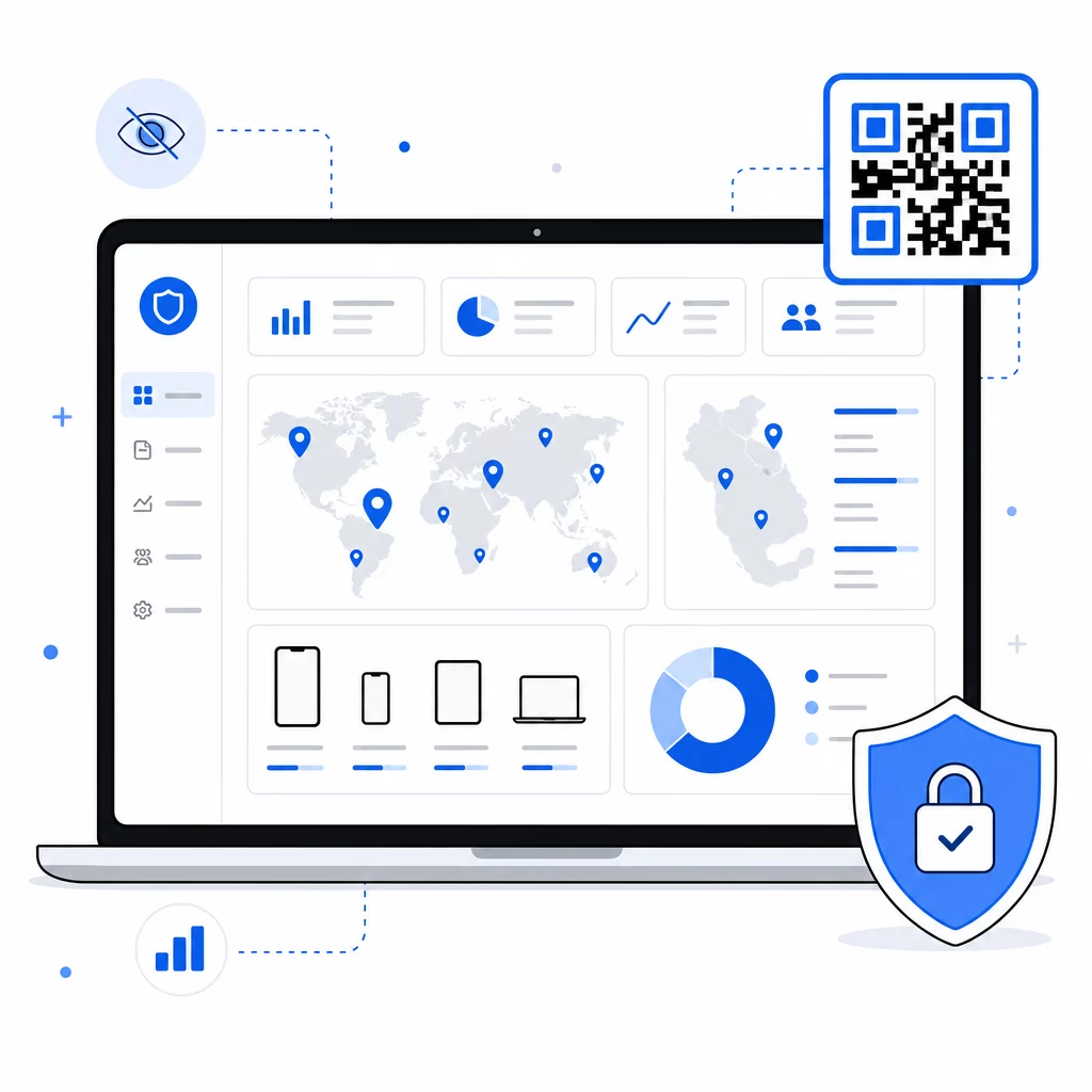 Private QR analytics