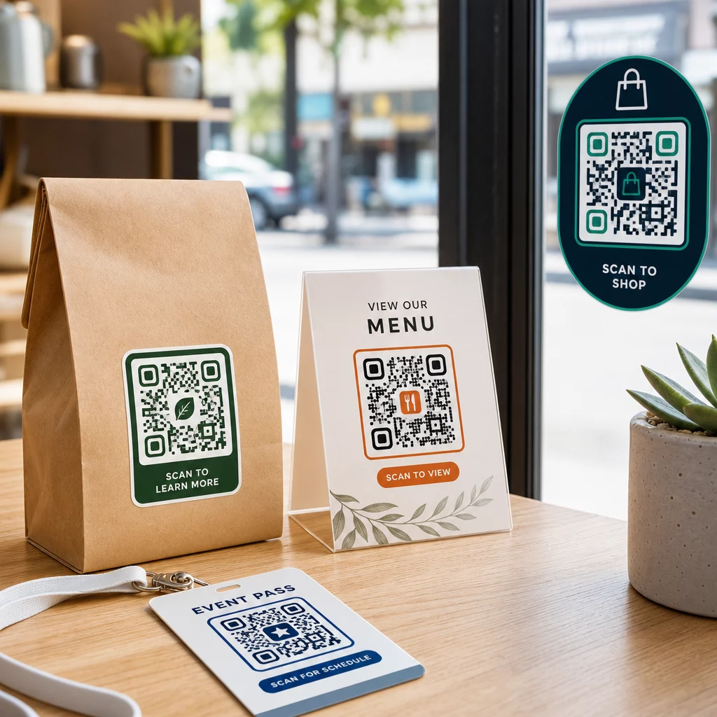 QR sticker uses