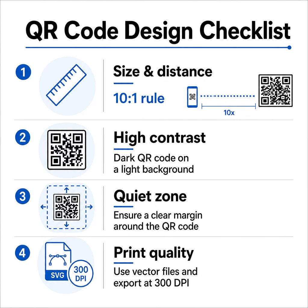 QR design checklist