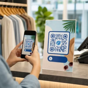 Klant scant QR-code
