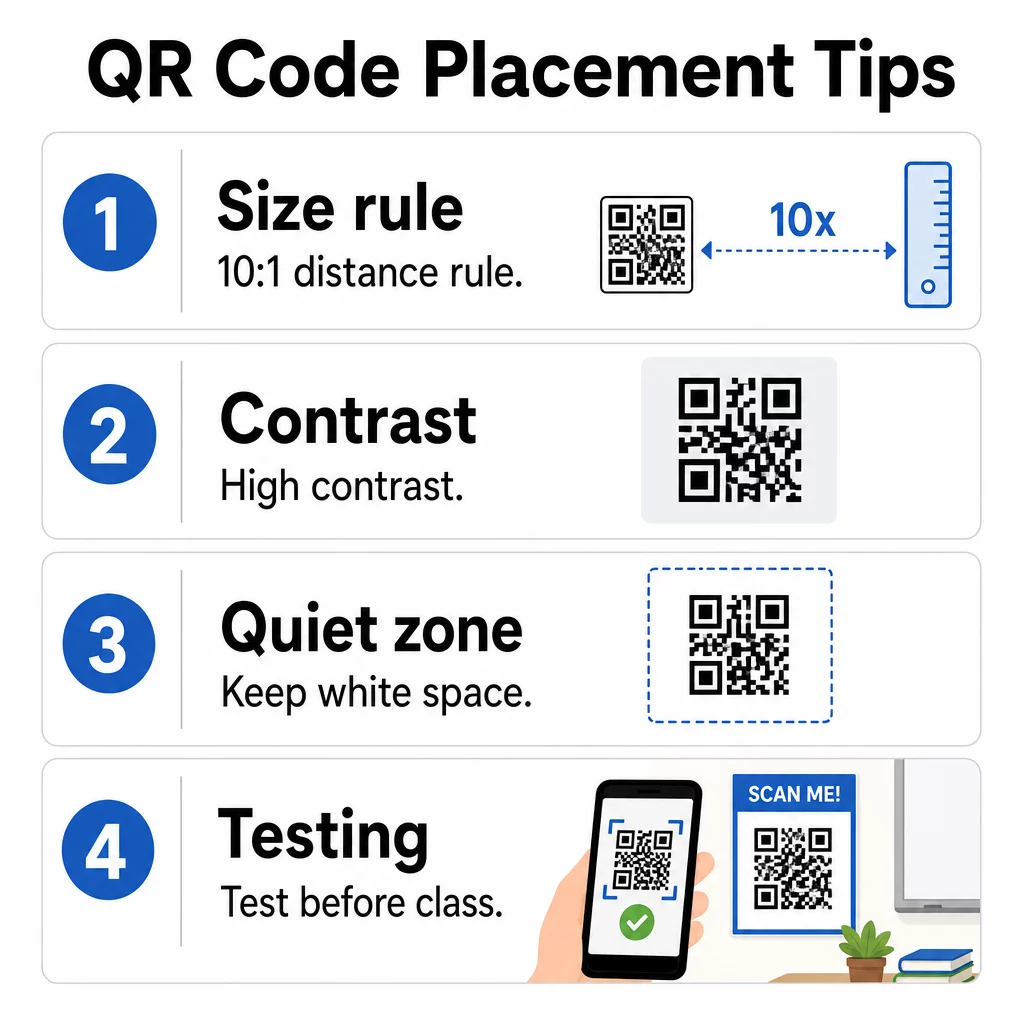 QR classroom placement tips