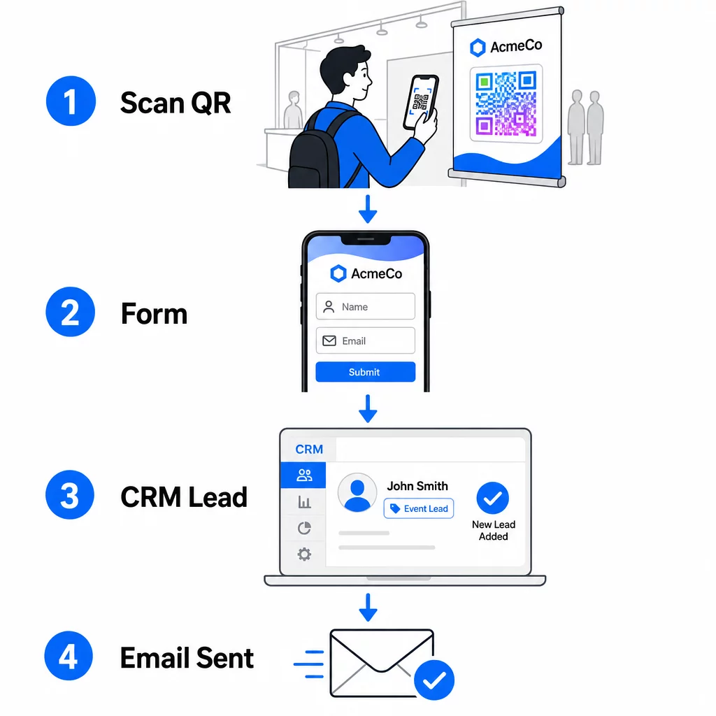 QR lead workflow