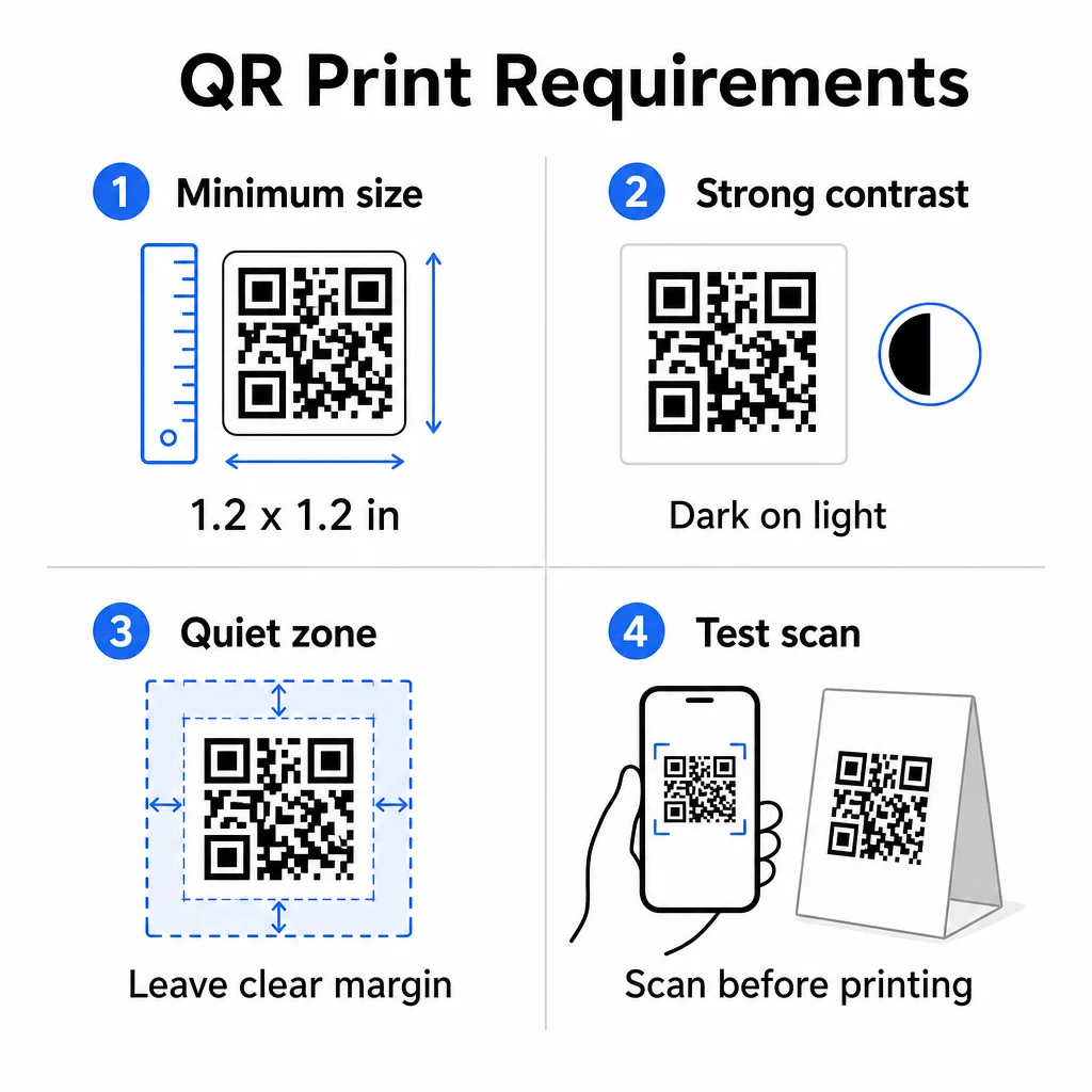 QR print specifications
