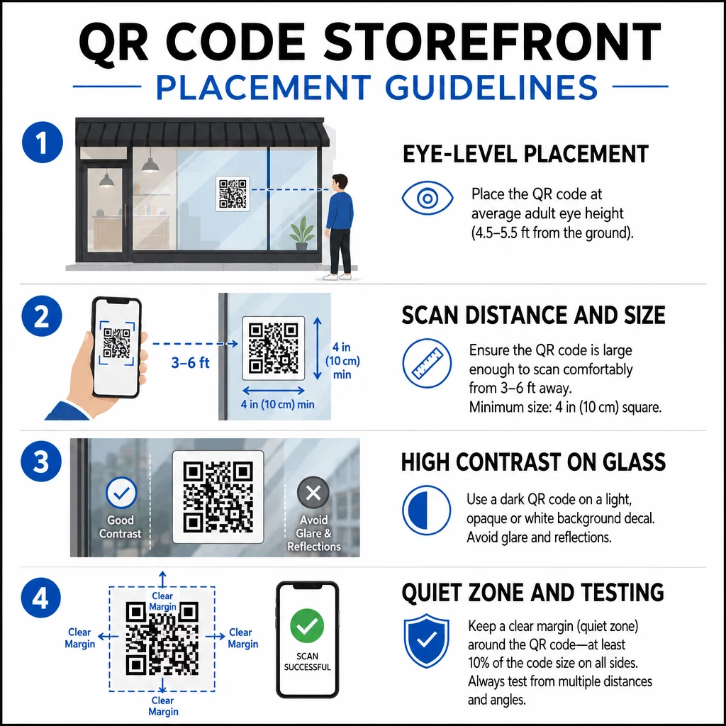 QR placement guidelines