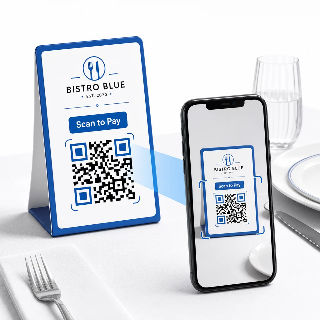 Branded restaurant QR code