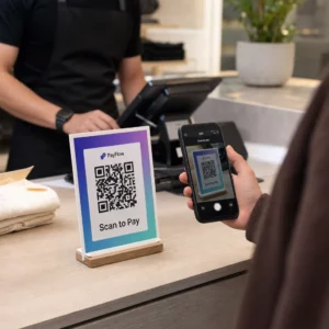 Customer scans QR payment