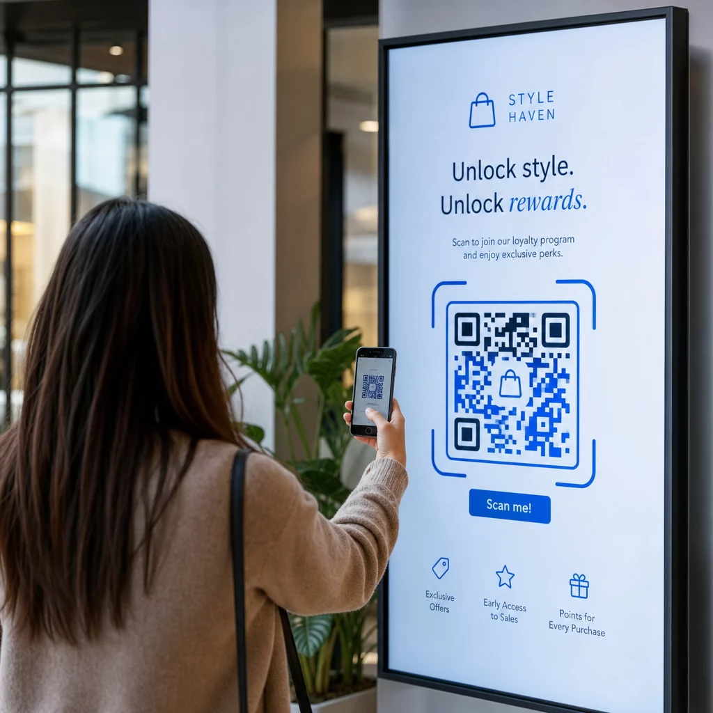 Testing display QR code