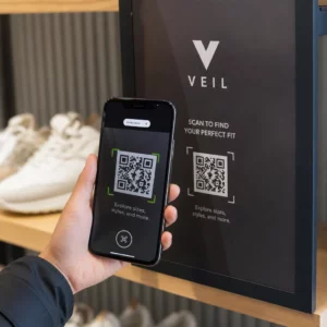 Kunde scannt QR-Code