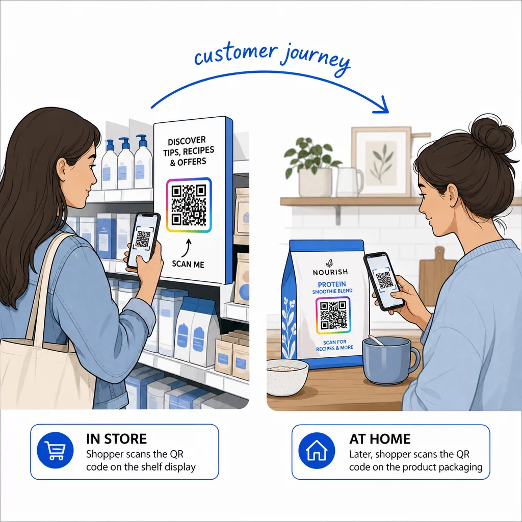Full QR customer journey