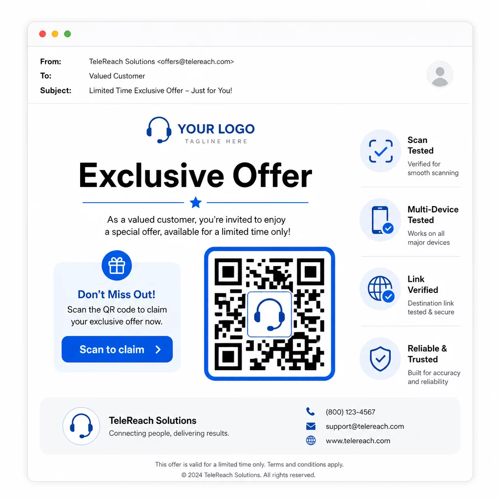 Scannable QR design