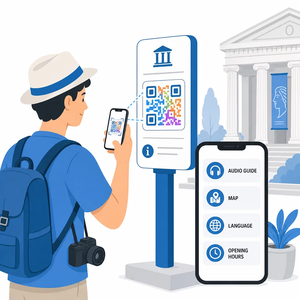 Interactive landmark QR guide