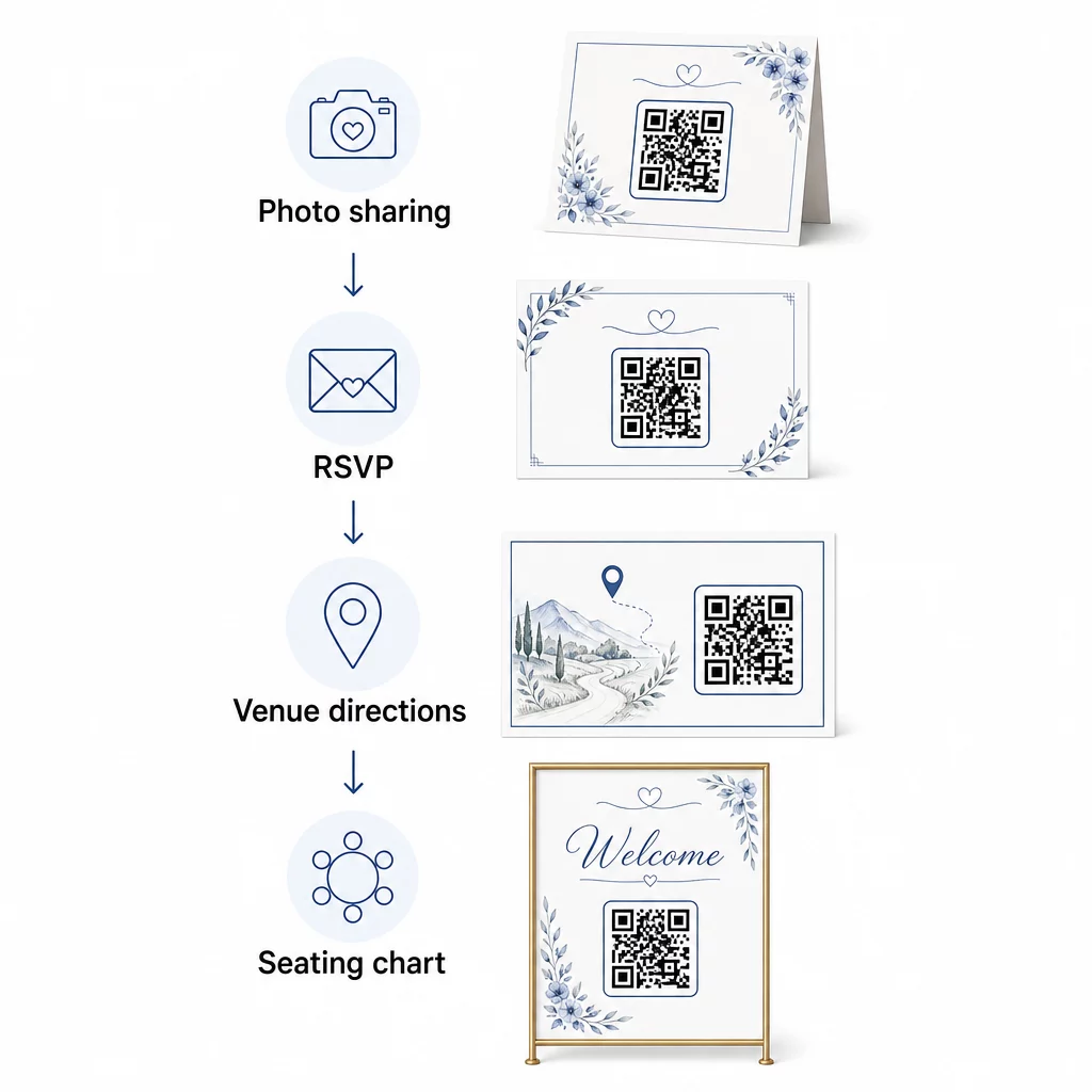 Wedding QR code uses
