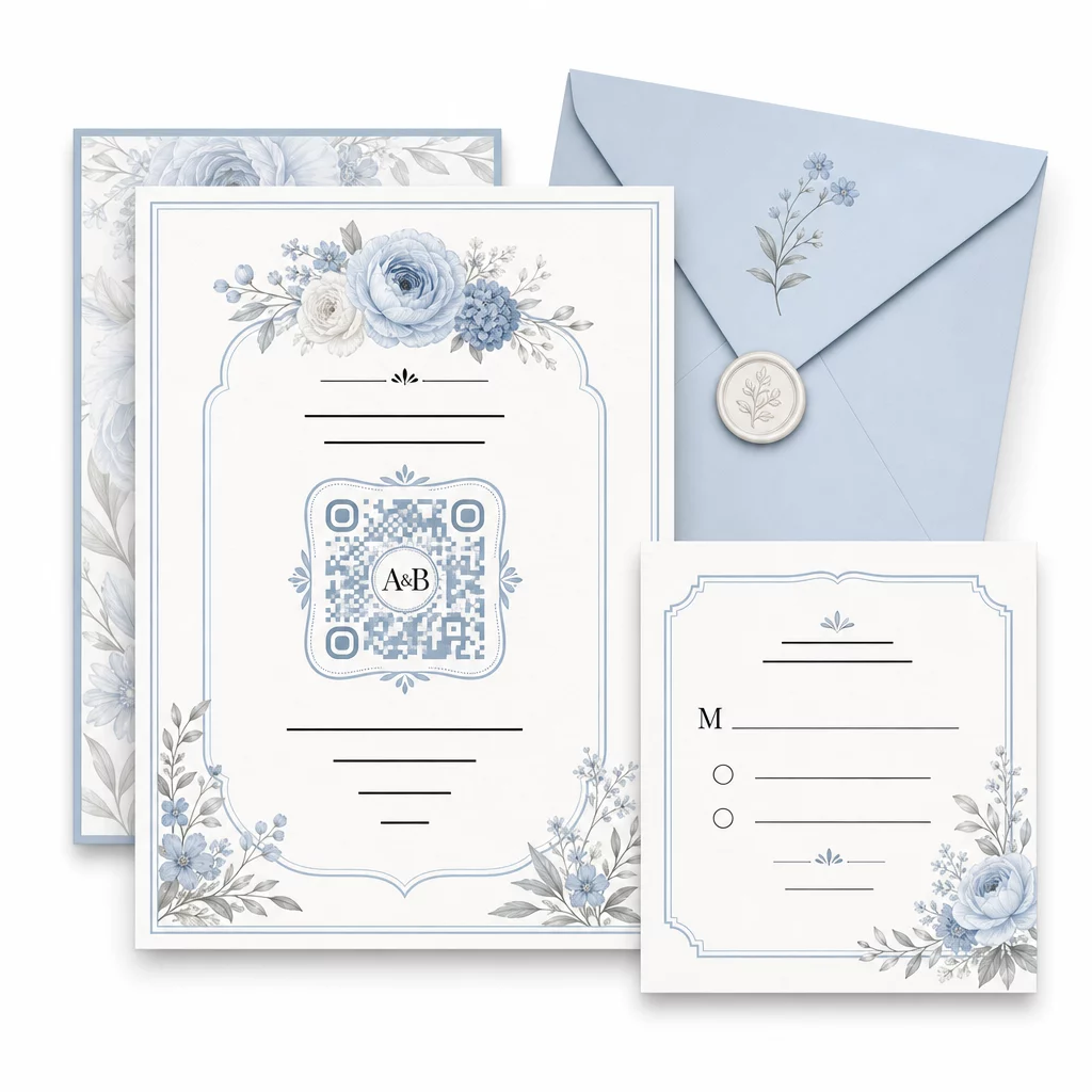 Custom wedding QR code