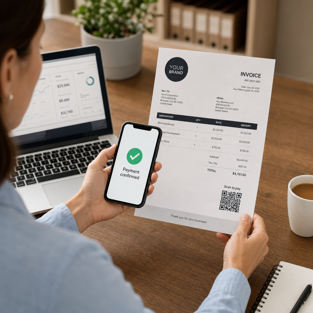 Scanning invoice QR